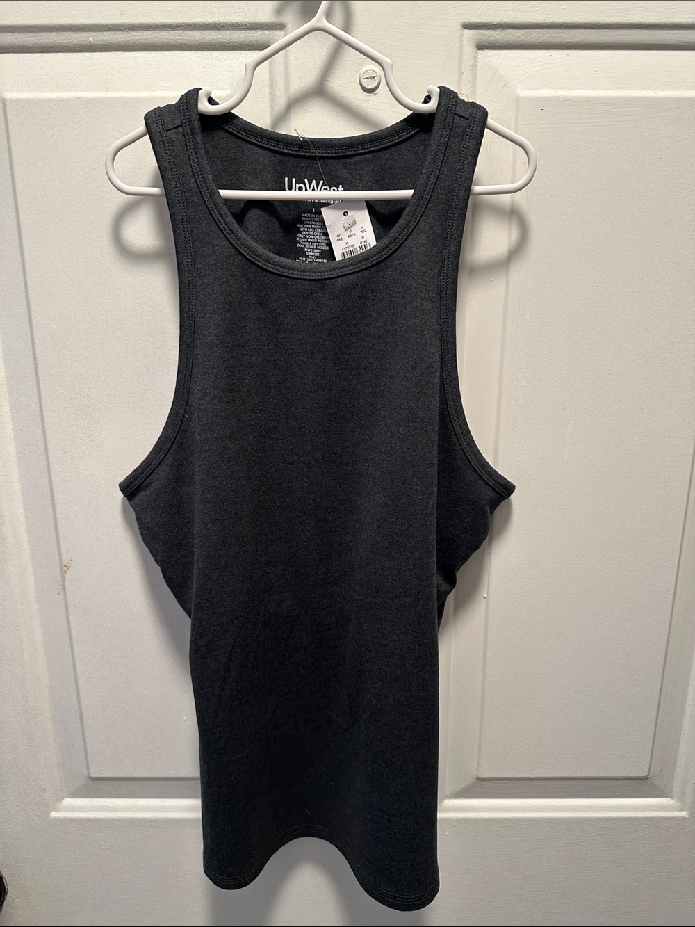 NWT UpWest Black Ribbed Tank Scoop Neck